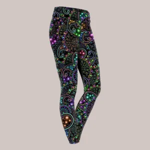 Psychedelic Yoga Pants (UV/RGB, Eco-Friendly) | NEOPAISLEY