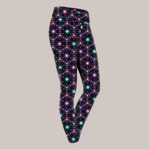 Psychedelic Yoga Pants (UV/RGB, Eco-Friendly) | STAR MAP