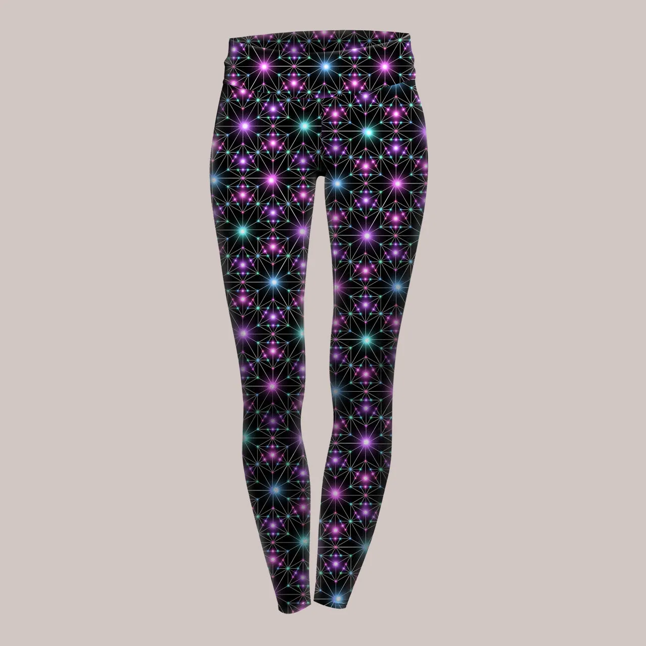 Psychedelic Yoga Pants (UV/RGB, Eco-Friendly) | STAR MAP
