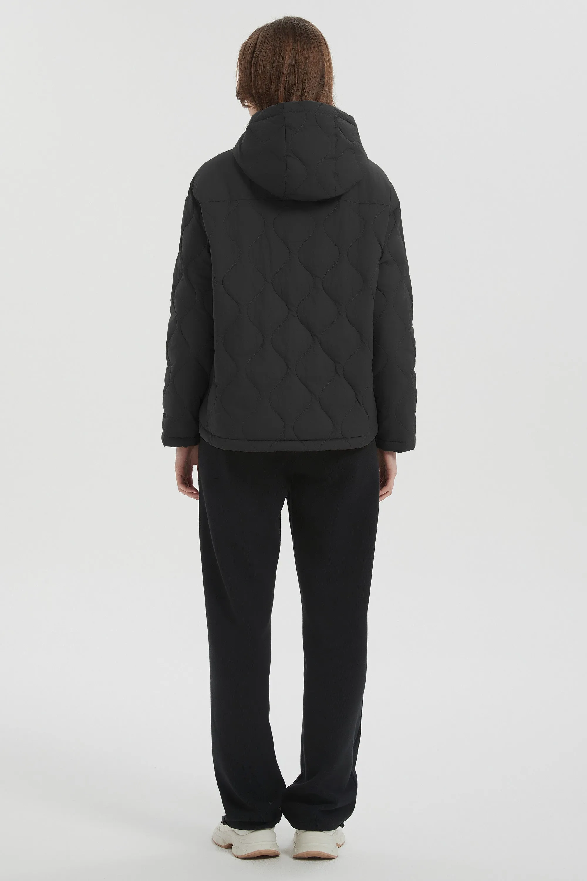 Puffer Jacket Half Zip Hoodies Coat