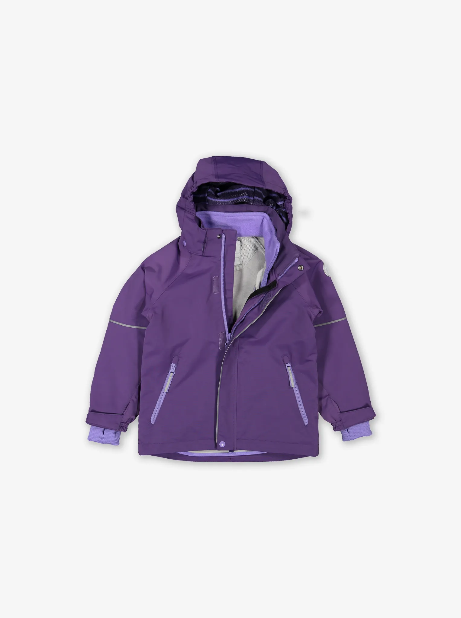 Purple Waterproof Kids Shell Jacket
