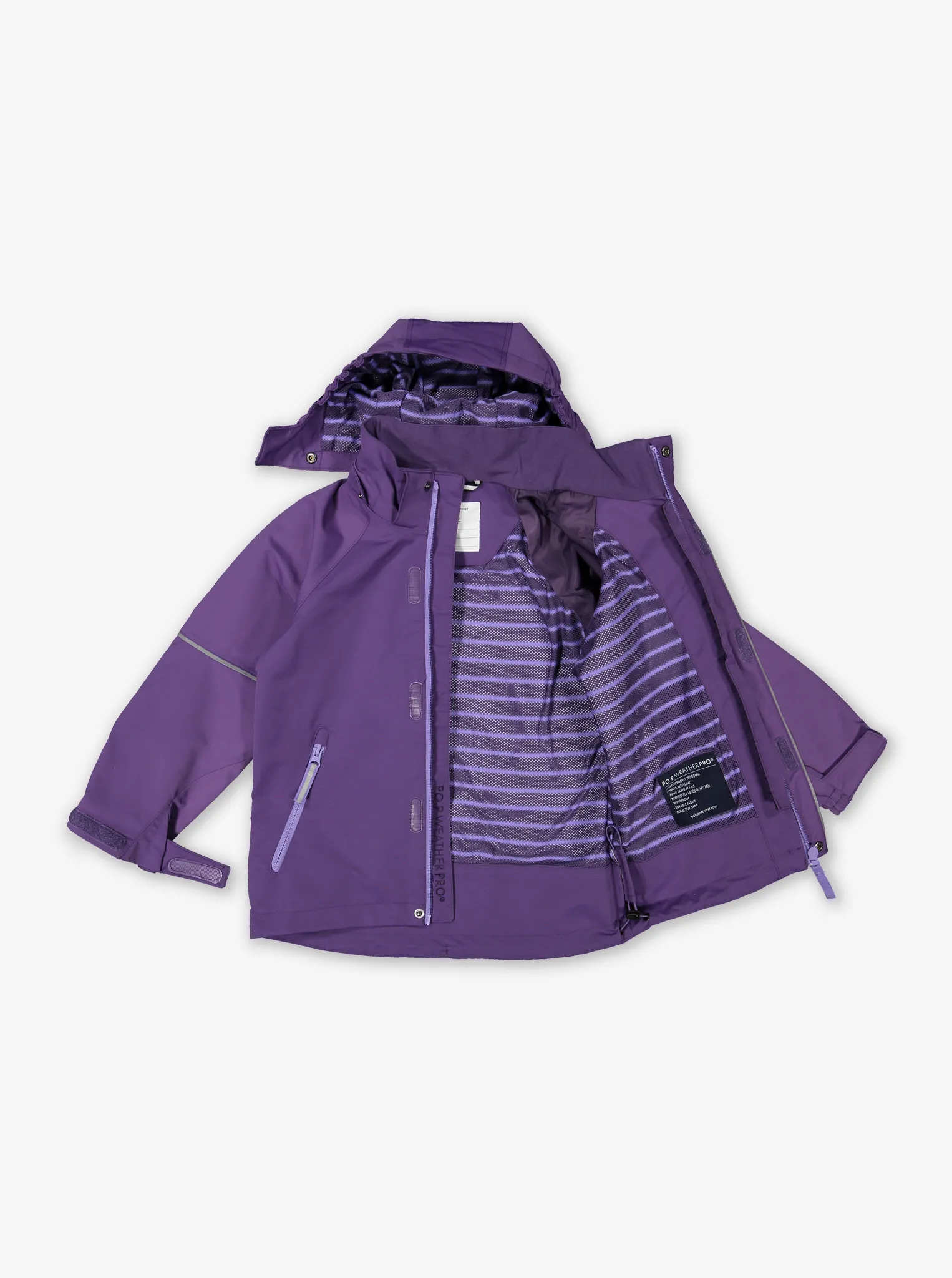 Purple Waterproof Kids Shell Jacket