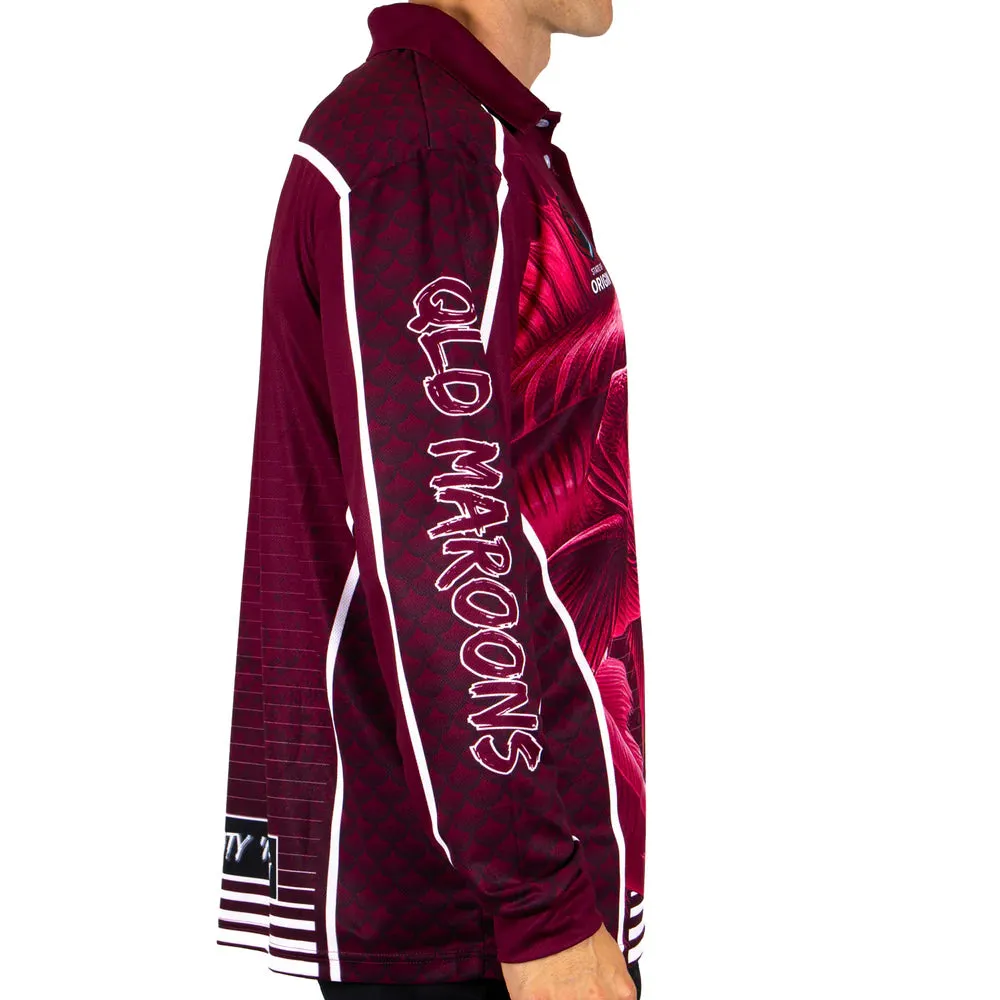 QLD Maroons Barracuda Fishing Shirt