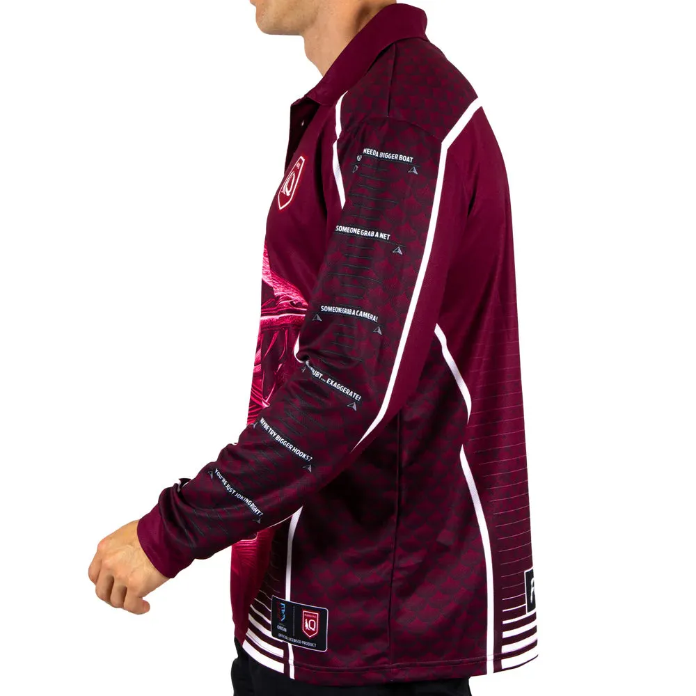 QLD Maroons Barracuda Fishing Shirt
