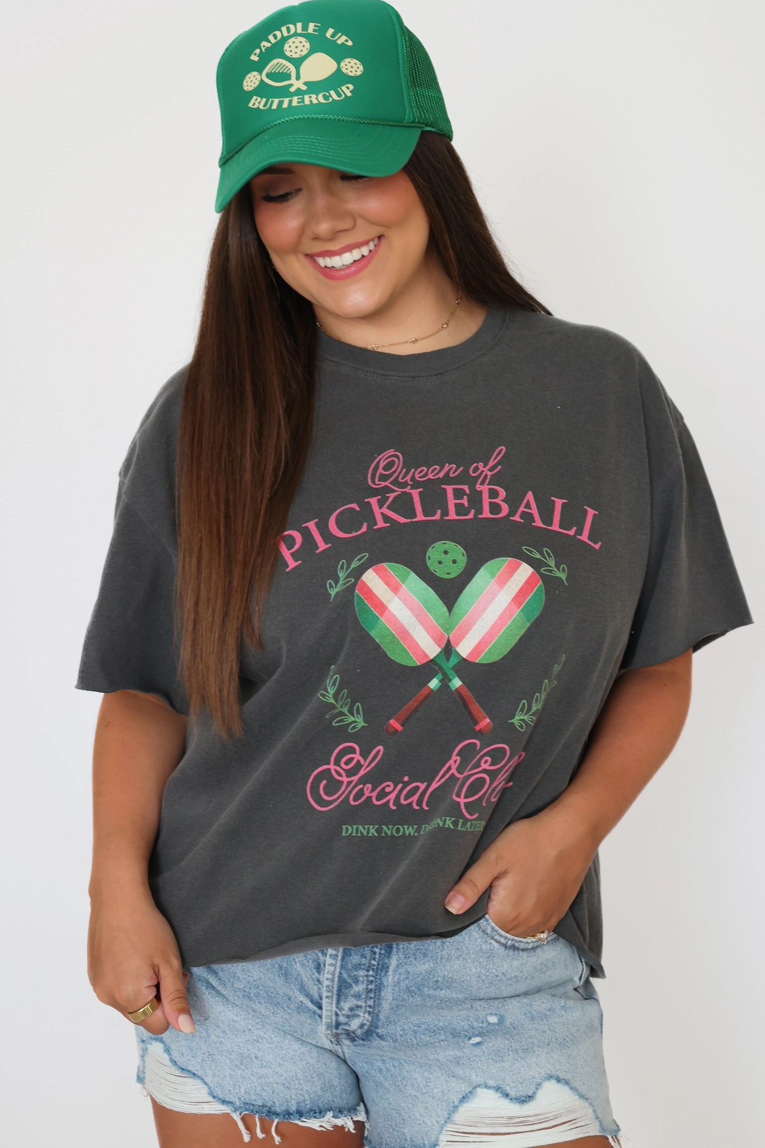 ConvertibleSleeves Queen of Pickleball Graphic Tee(FINAL SALE)