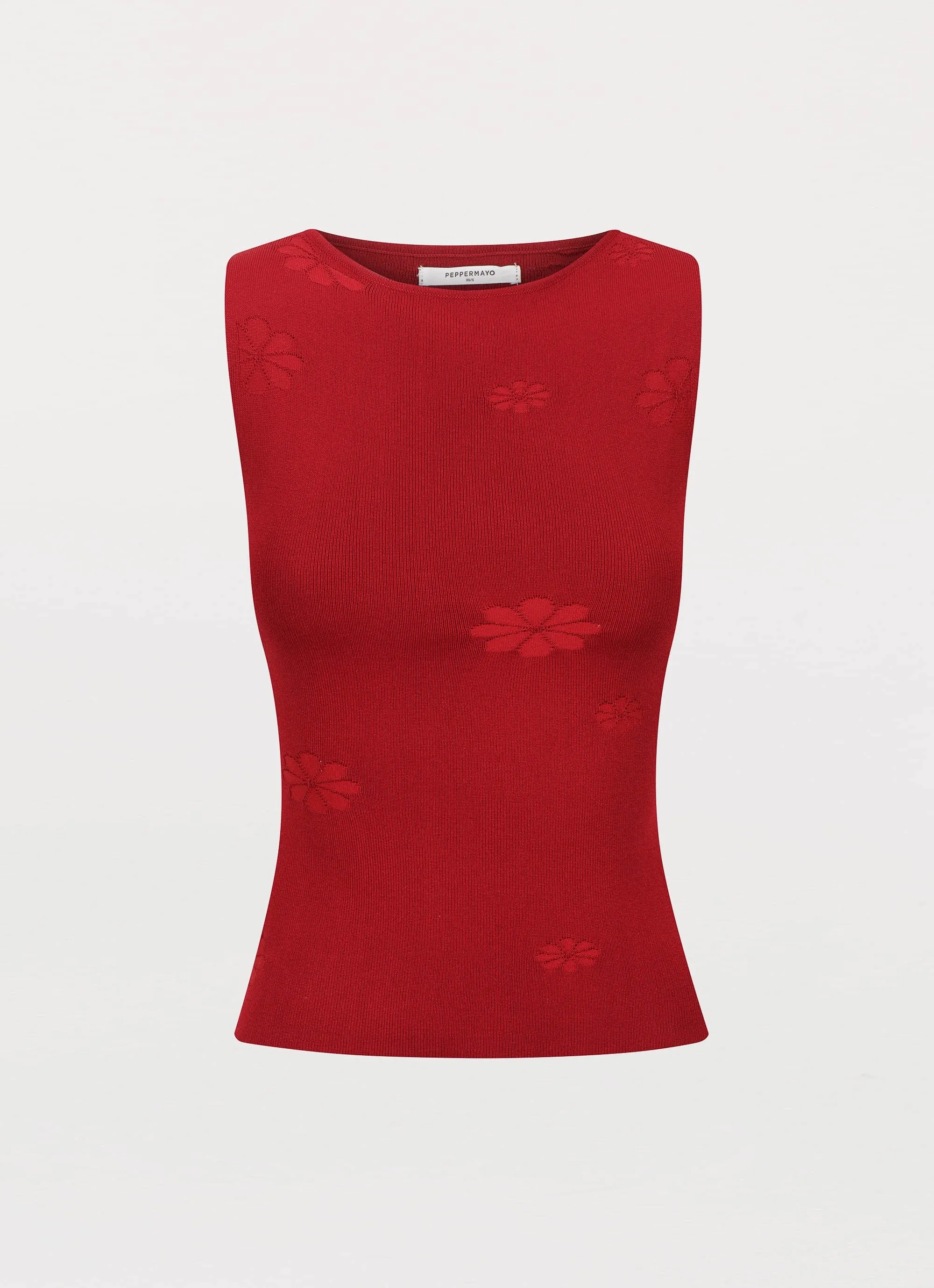 Holly Knit Tank - Rouge Red MicrofiberTech