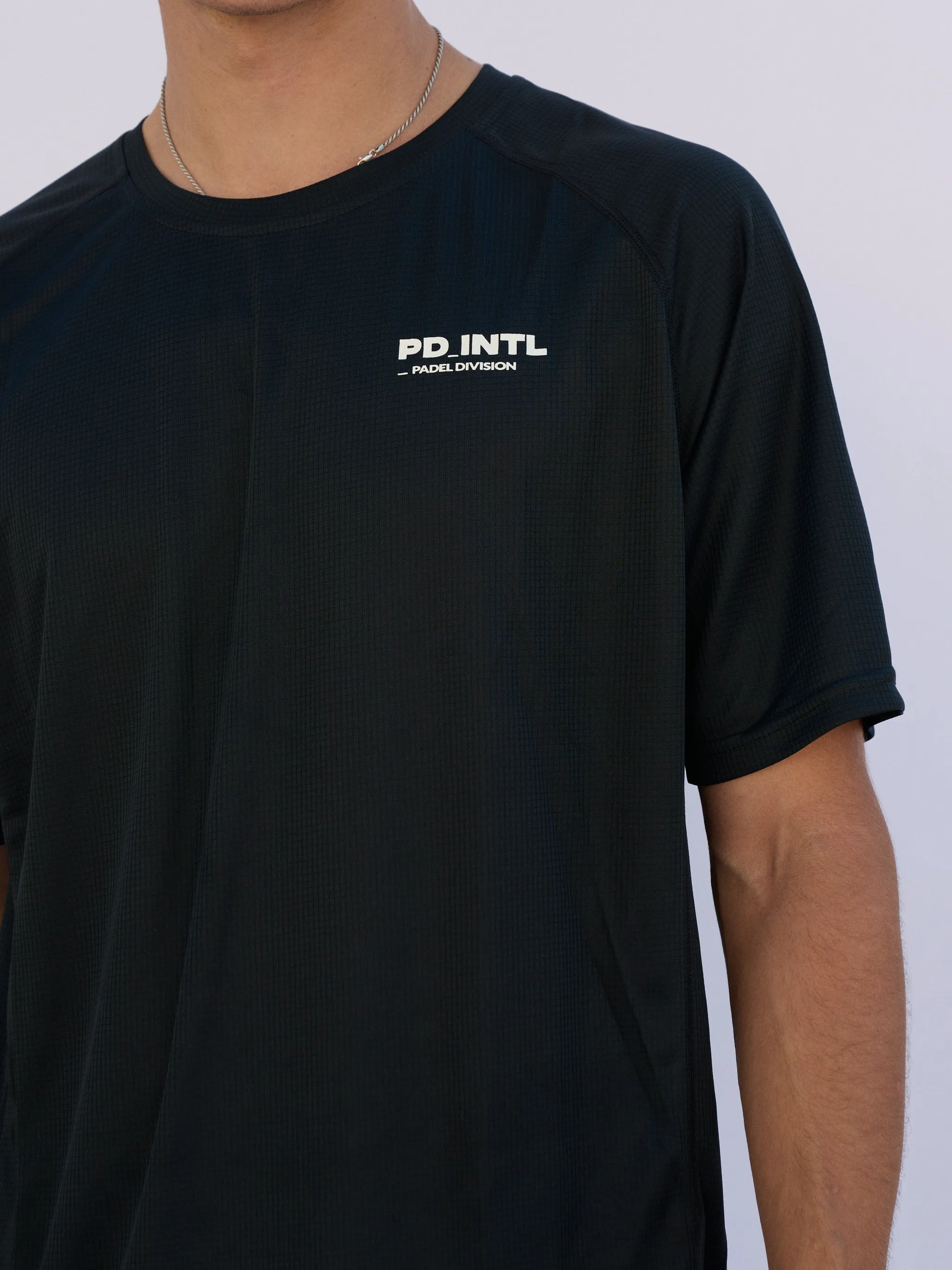 QUICK DRY PADEL T-SHIRT (BLACKOUT)