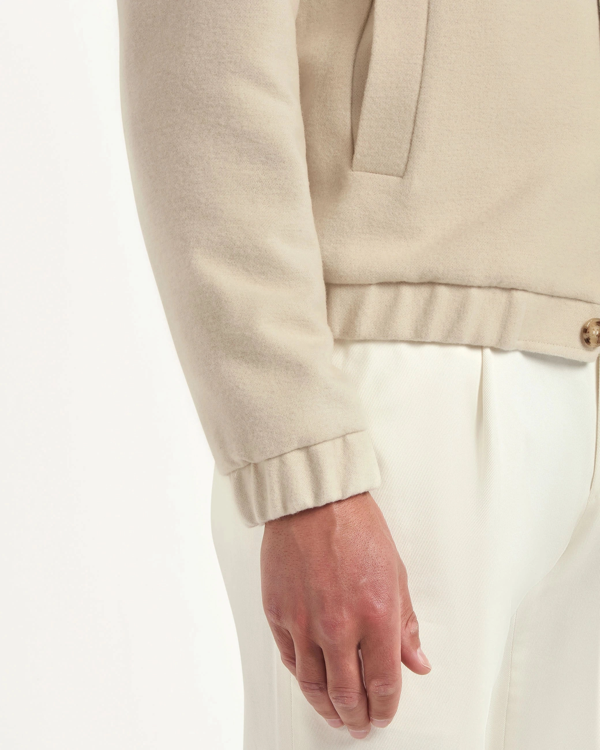 fall season Off-white bomber jacket - Made in Italy