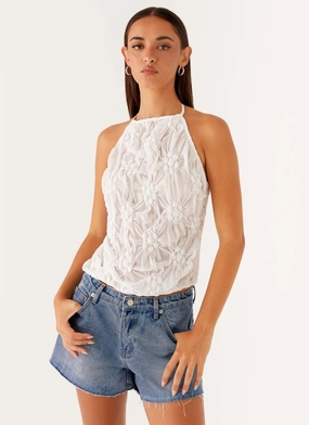 Tension Balanced Design Evia Halter Top - Ivory