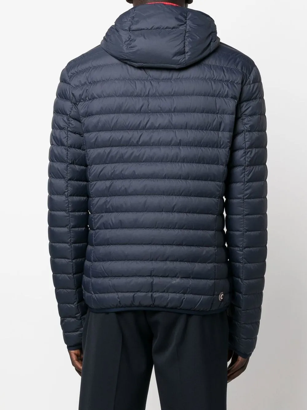 quilted hooded down jacket