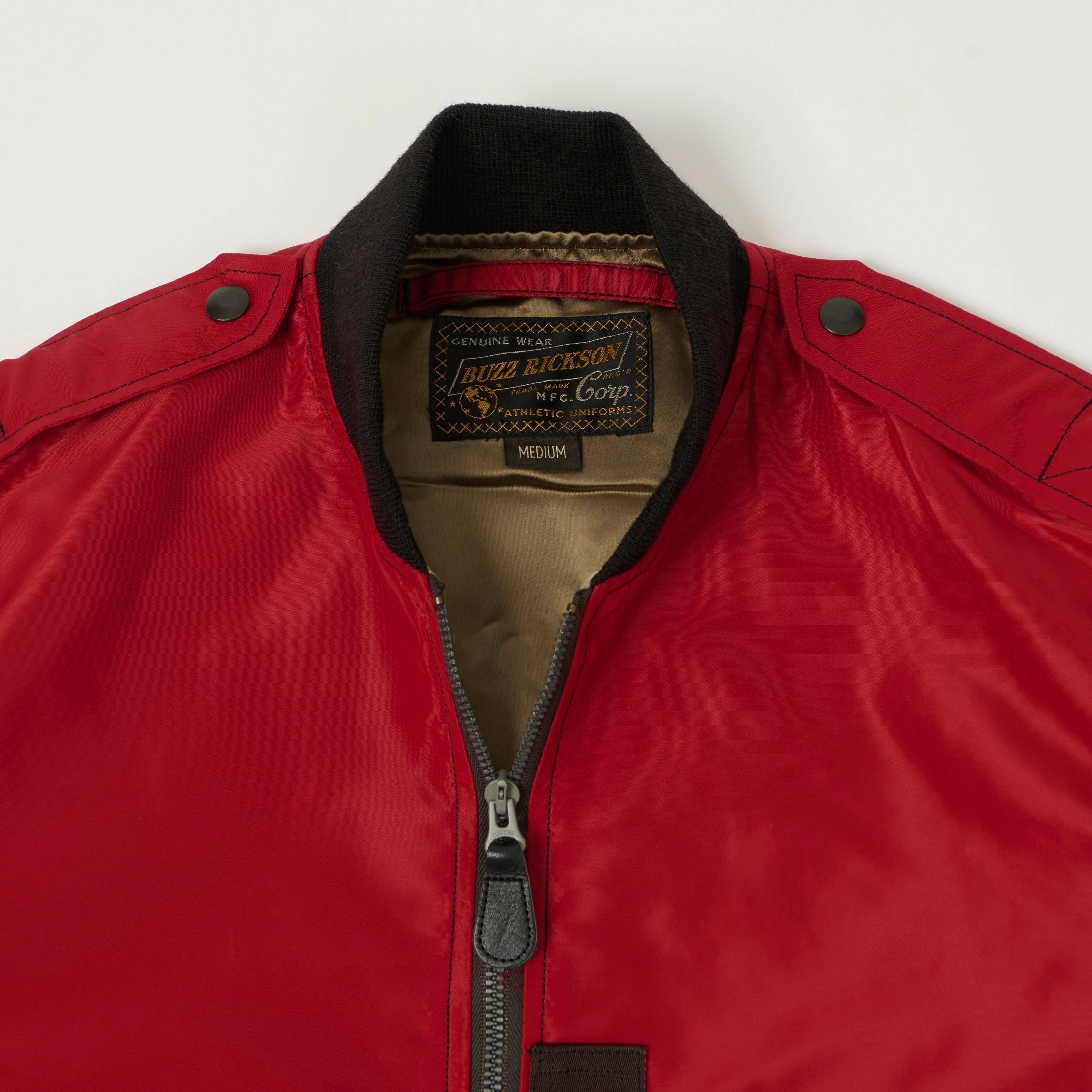 Insulated Core Technology Everyday Comfort Fit Buzz Rickson's L-2B 'Scorpion' Light Weight Flight Jacket - Red
