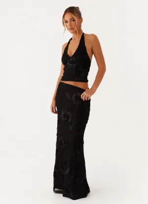 Modern Luxe Daily Mood Radiate Maxi Skirt - Black