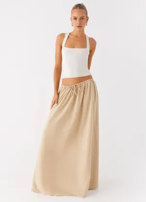 high contrast Randy Maxi Skirt - Tan