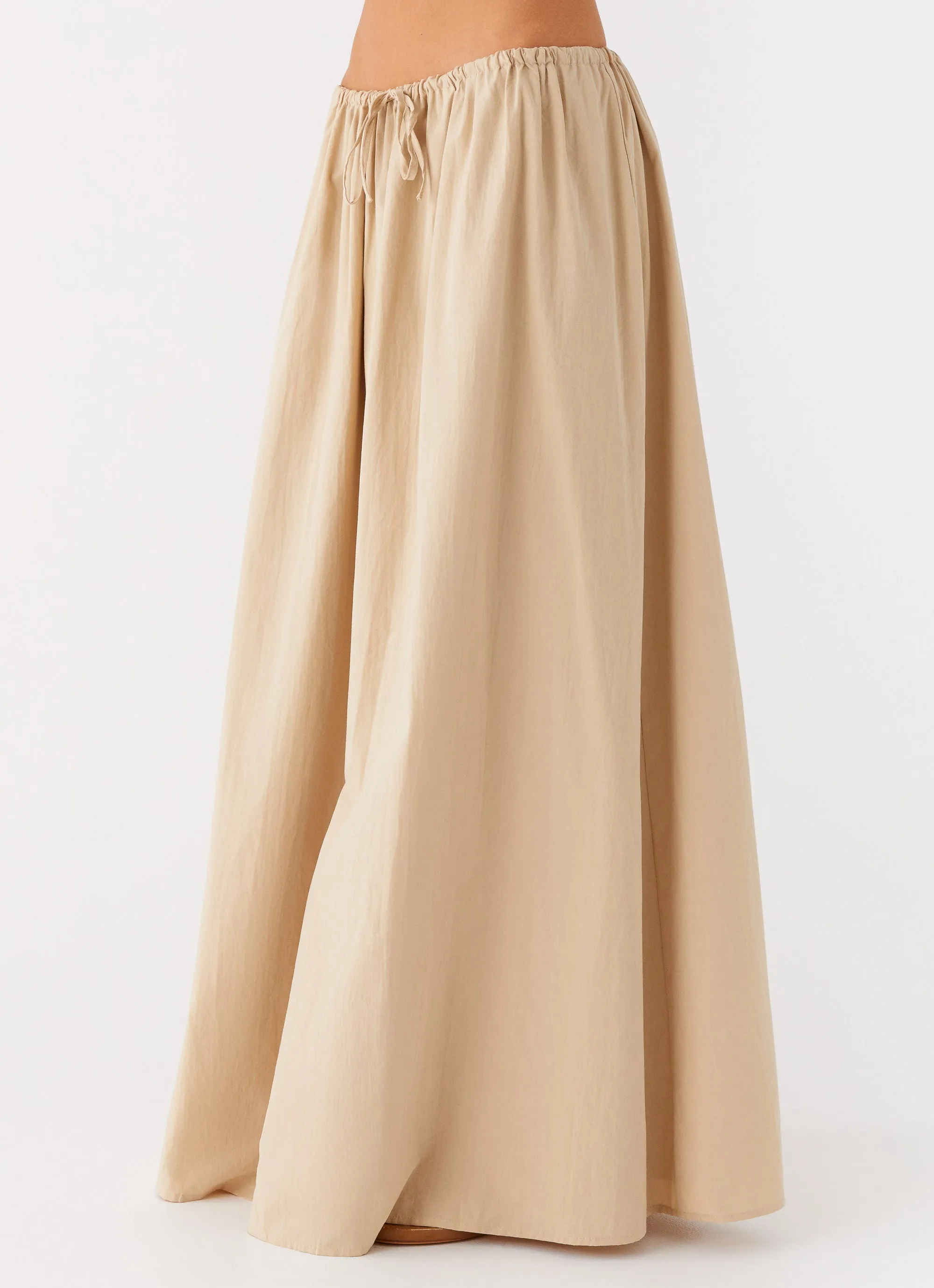 gentle style Tonal Layering Randy Maxi Skirt - Tan