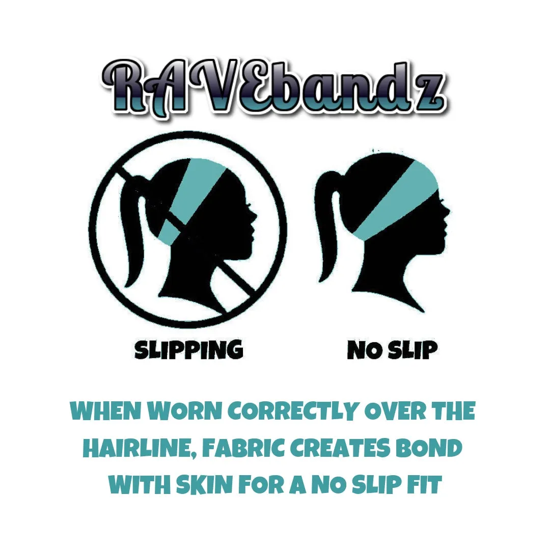 RAVEbandz The Pro - Wide Stretch Headband (Voodoo Blue)