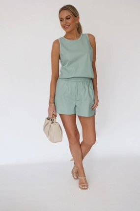 Charlie Short - Aquamarine (FINAL SALE) Layered Hem Reinforcement