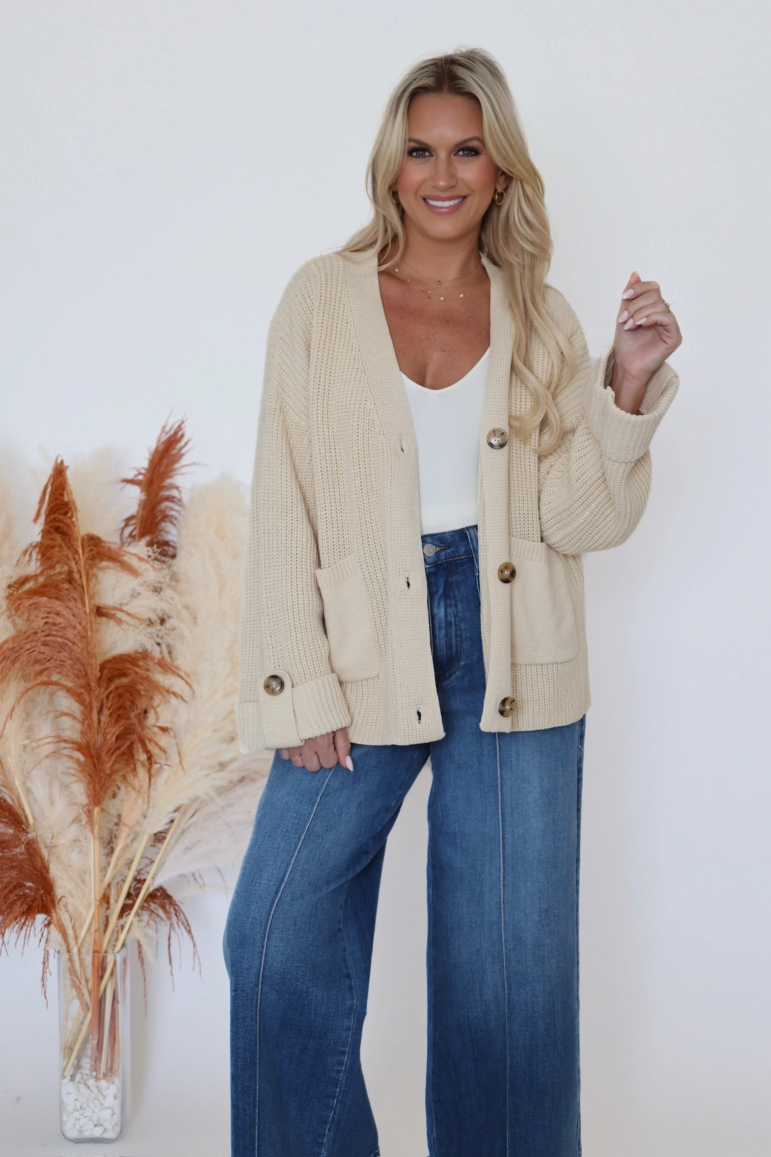 Index Card Cardigan ButterSoft Handfeel Versatile Layering Piece