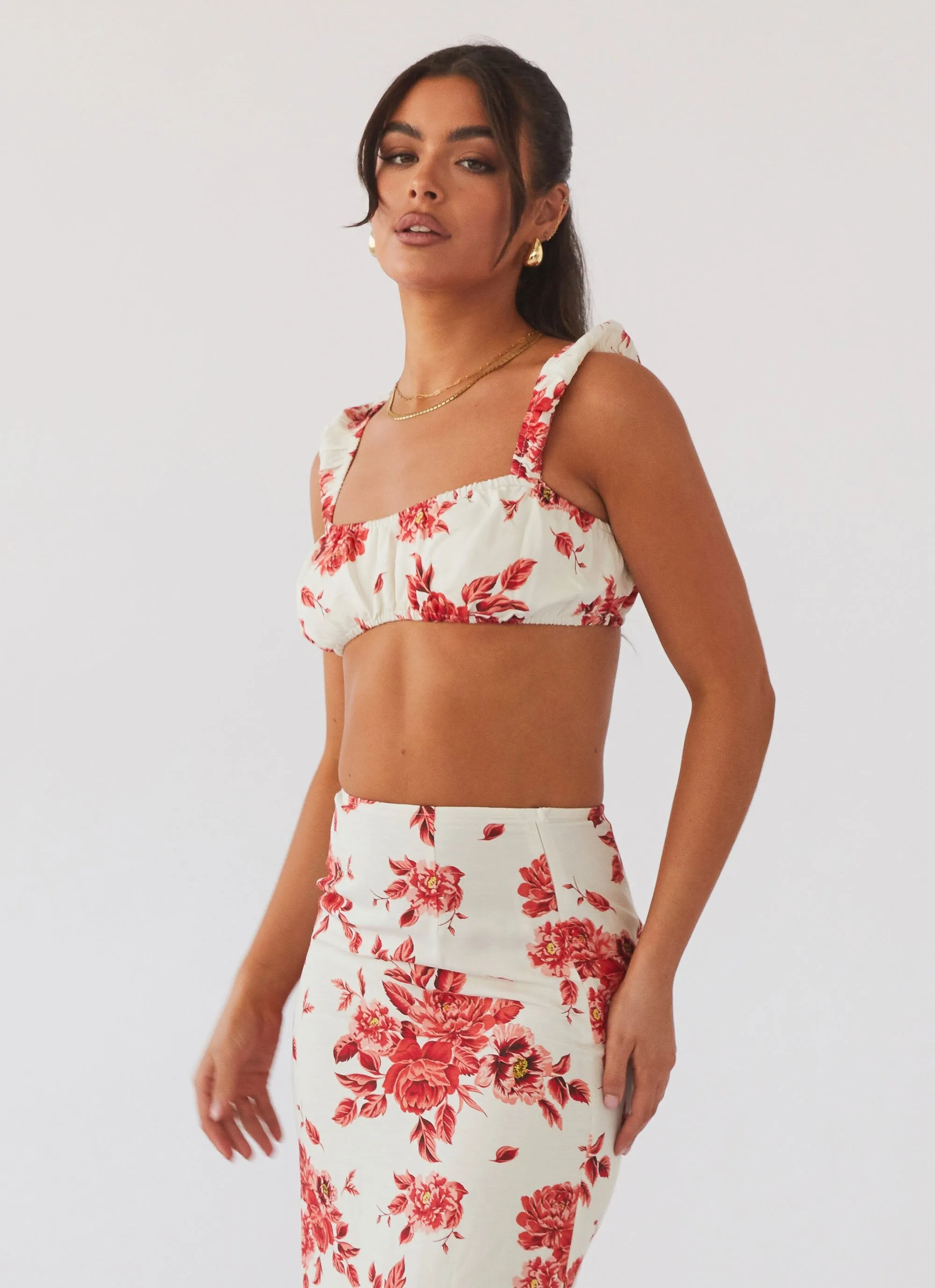 Valencia Villa Bralet Top - Rosa Floria AirflowVents Lightweight Material