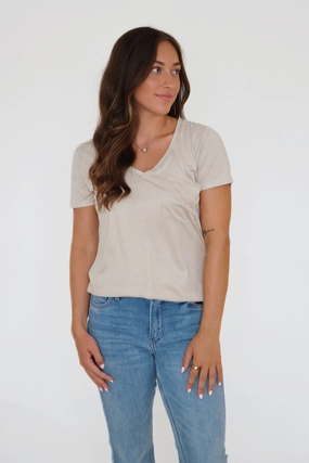 Ventilated Panel Design Phoenix V-Neck Tee - Birch