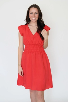 Reversible design Reese Flutter Sleeve Dress (Final Sale)