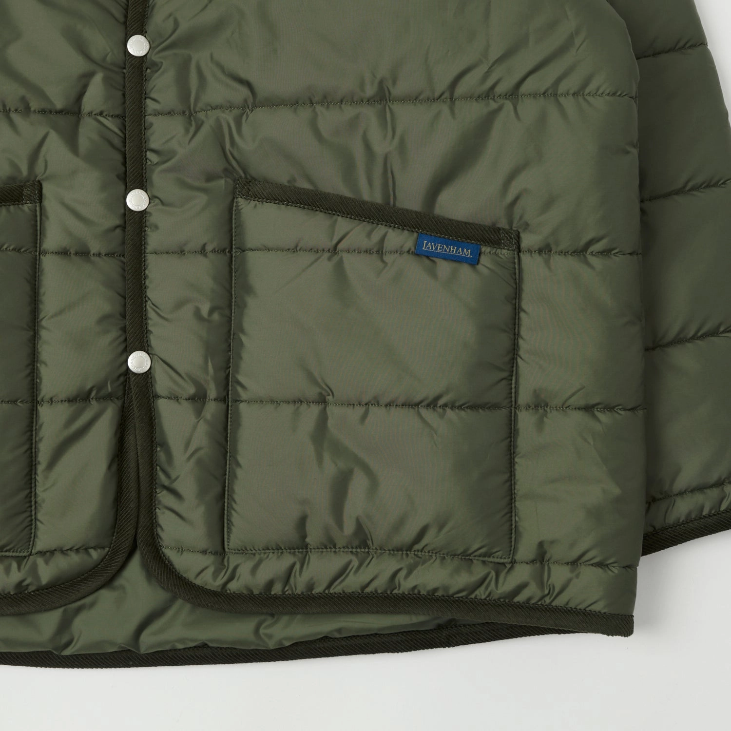 Lavenham Big Quilt Mickfield Jacket - Olive Green Stretch Cloth