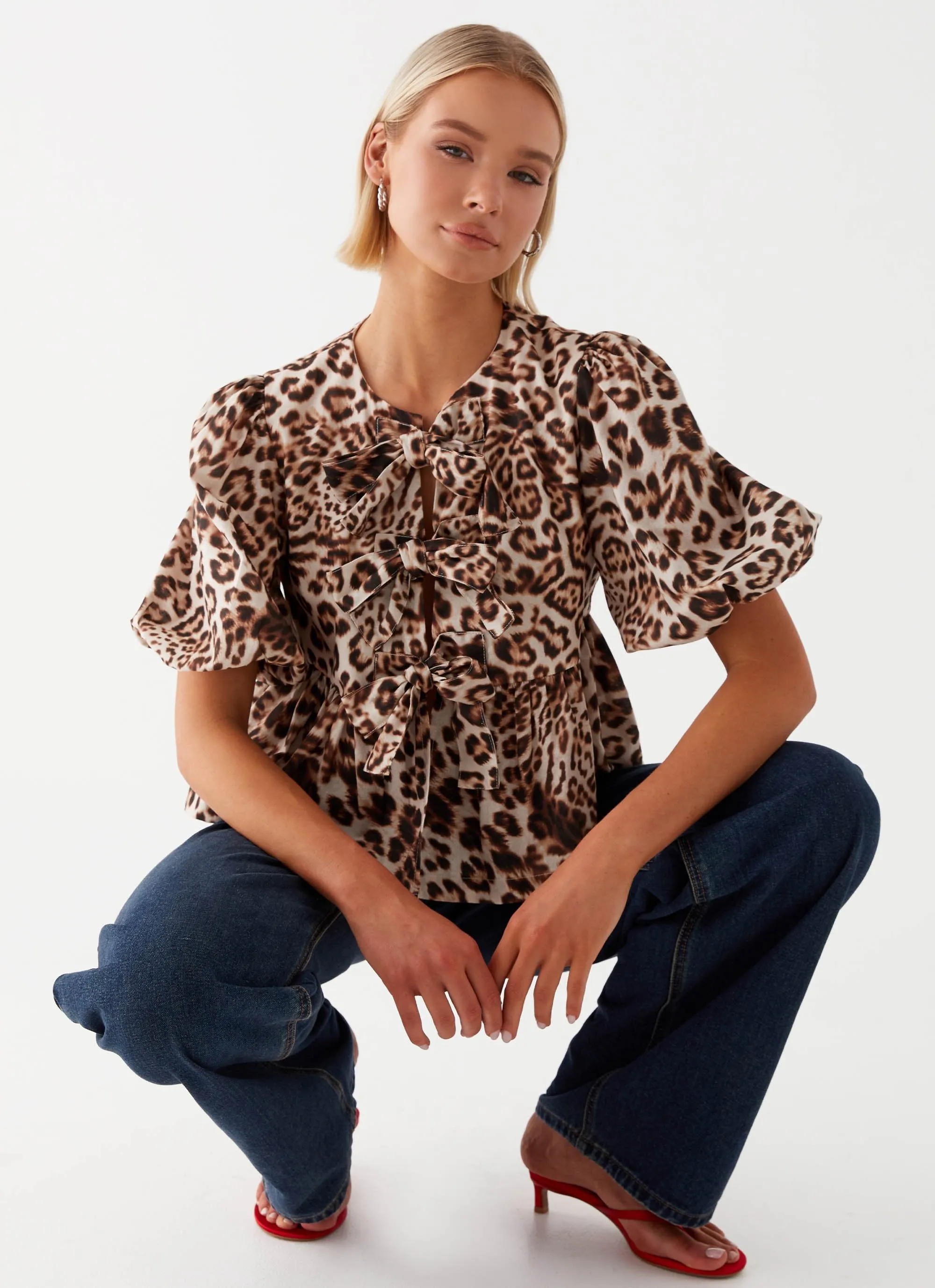 BreathableFabricTech Western Wind Tie Top - Leopard