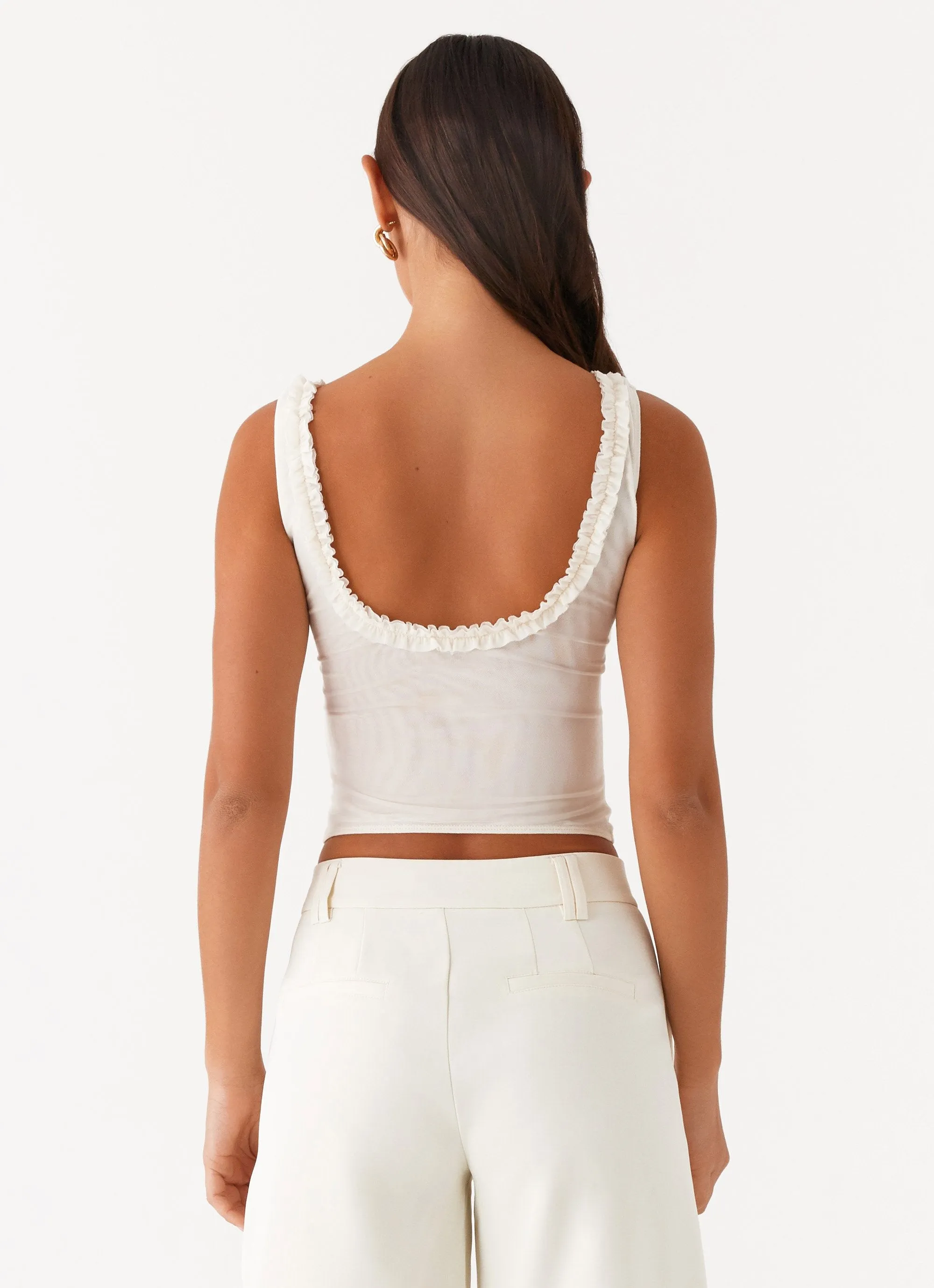Summer Loving Top - Ivory TaglessNecklineComfort