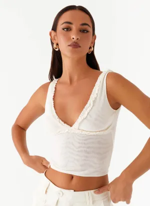 Summer Loving Top - Ivory WeightedHem
