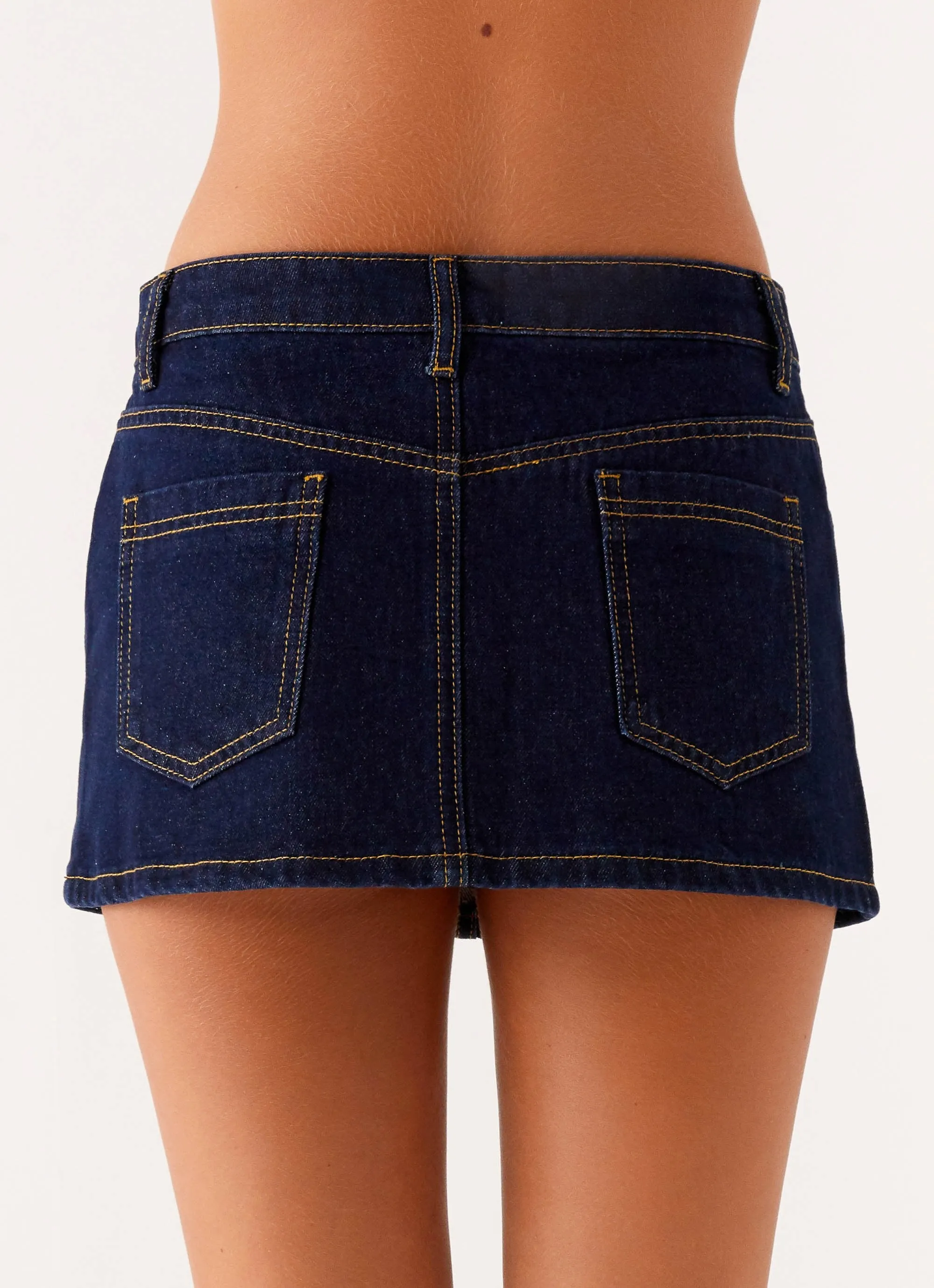Maysa Low Rise Mini Skirt - Indigo Comfy Style