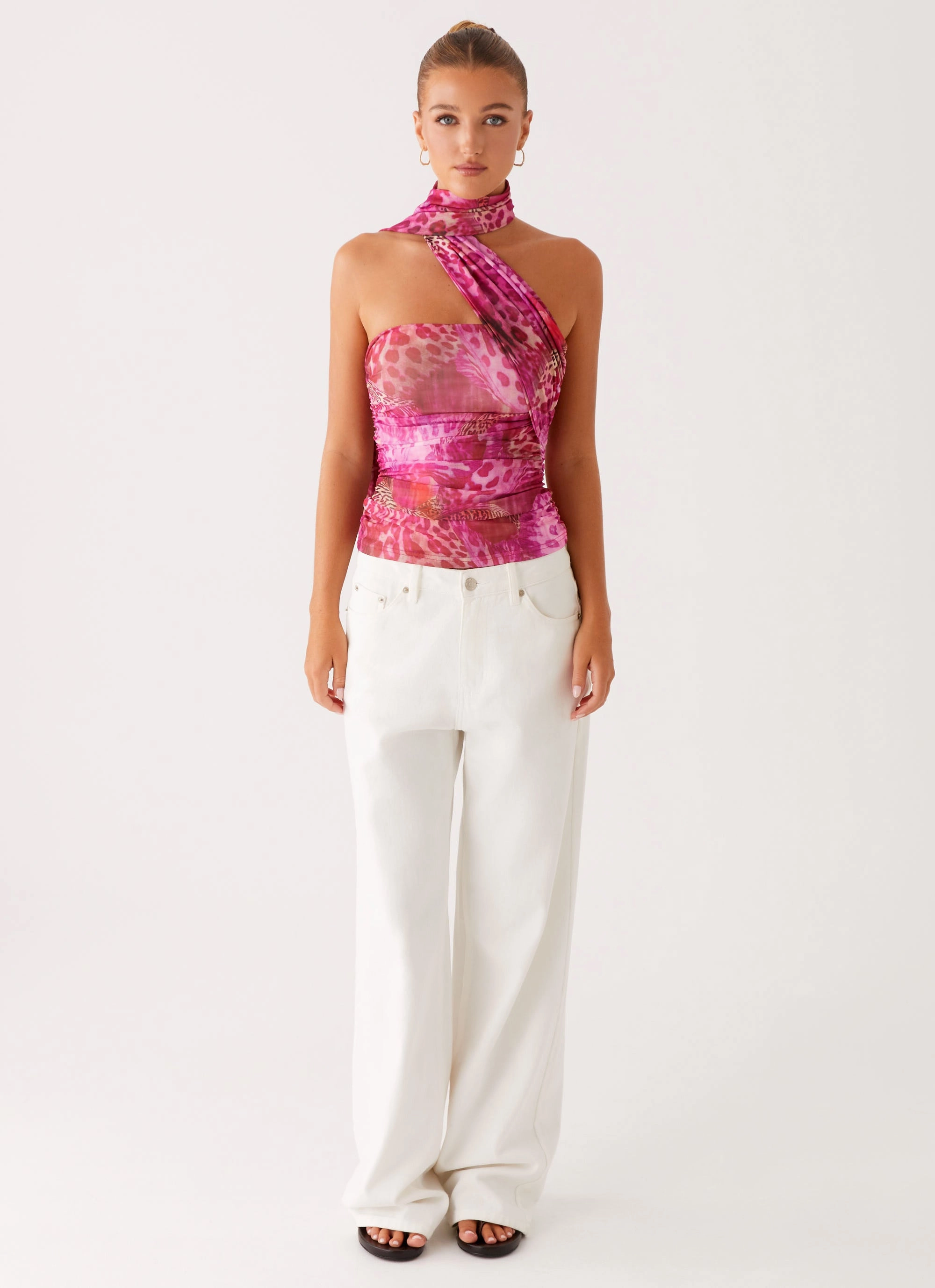 Breaking News Top - Lavender Lagoon Circular Knit Technique Ribbed Trim Details