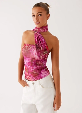 Breaking News Top - Lavender Lagoon MinimalistAesthetic FrayResistant Fabric