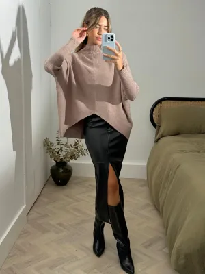 Brielle Pu Midi Skirt / Black Modest Wear