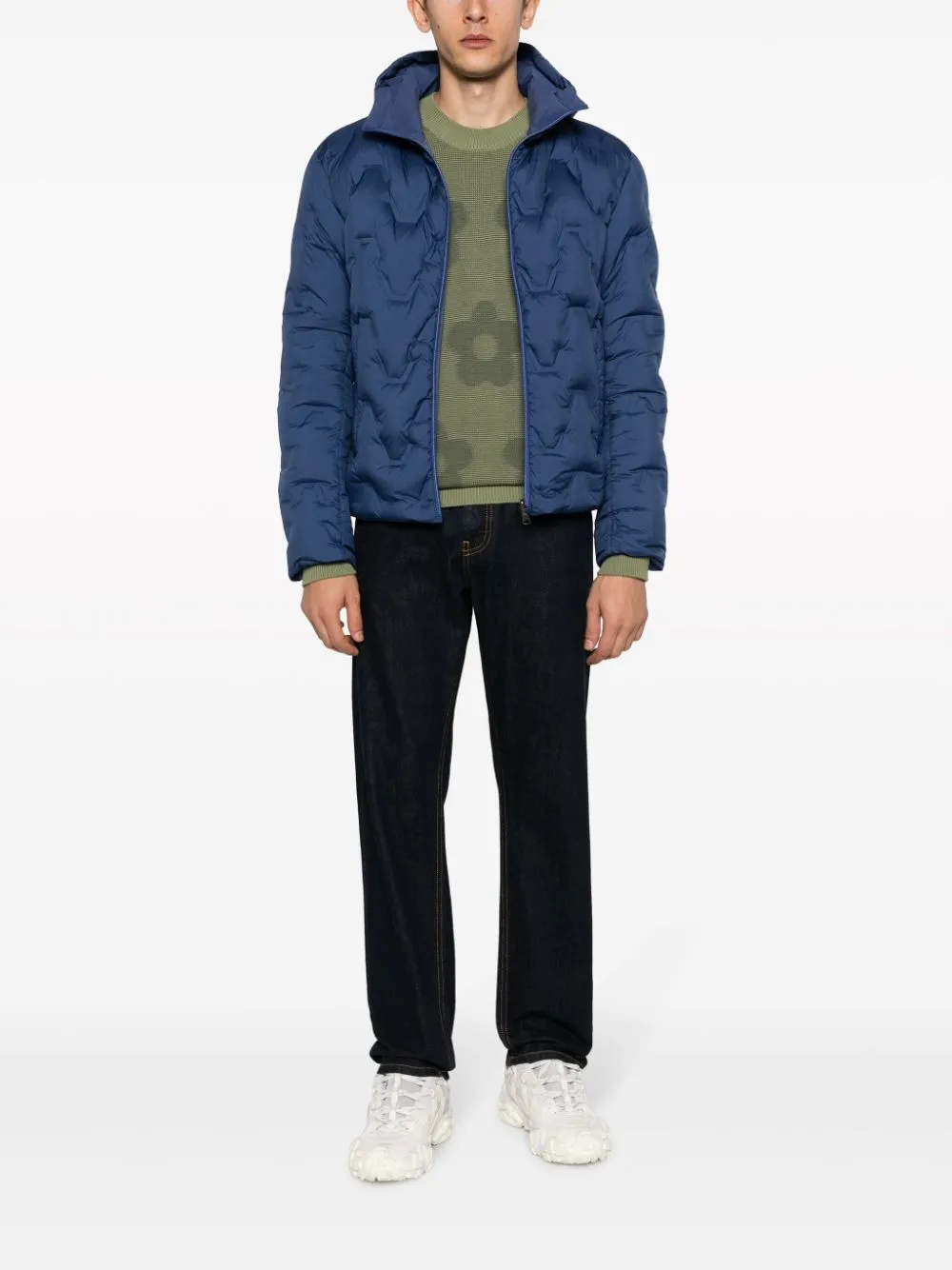 reversible hooded padded jacket