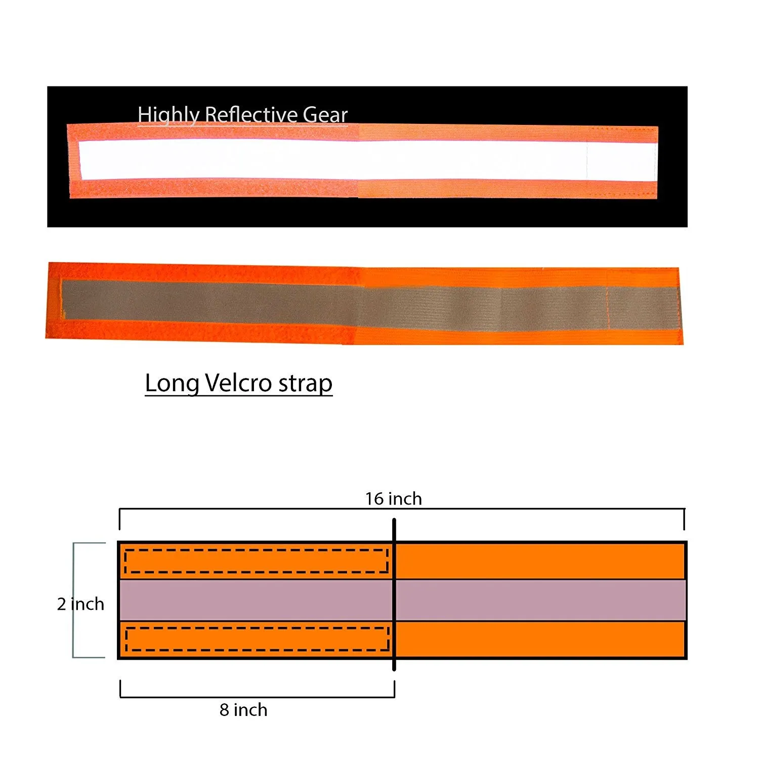 RK High Visibility Reflective Bands - Orange