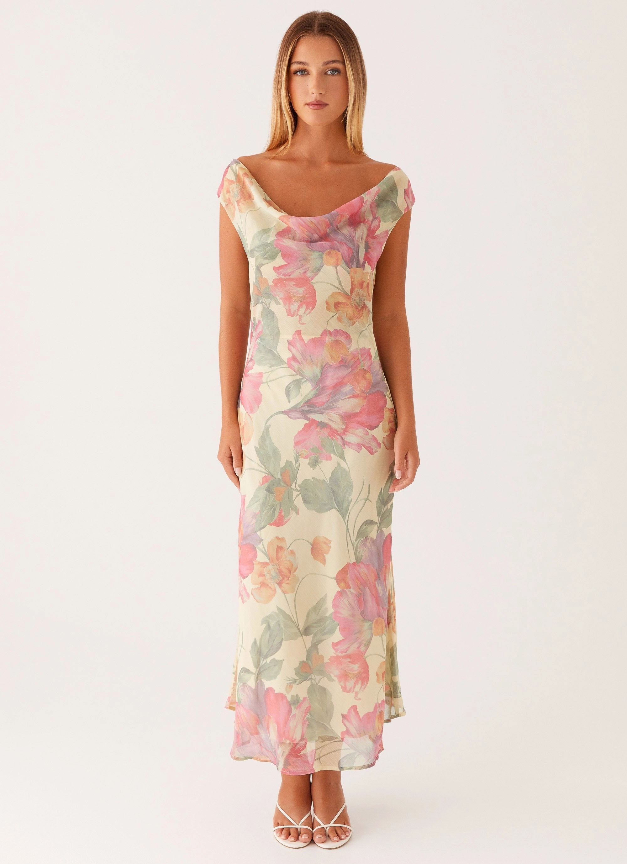 Role Model Maxi Dress - Yellow Peony Bright Feel Trendy Tailoring