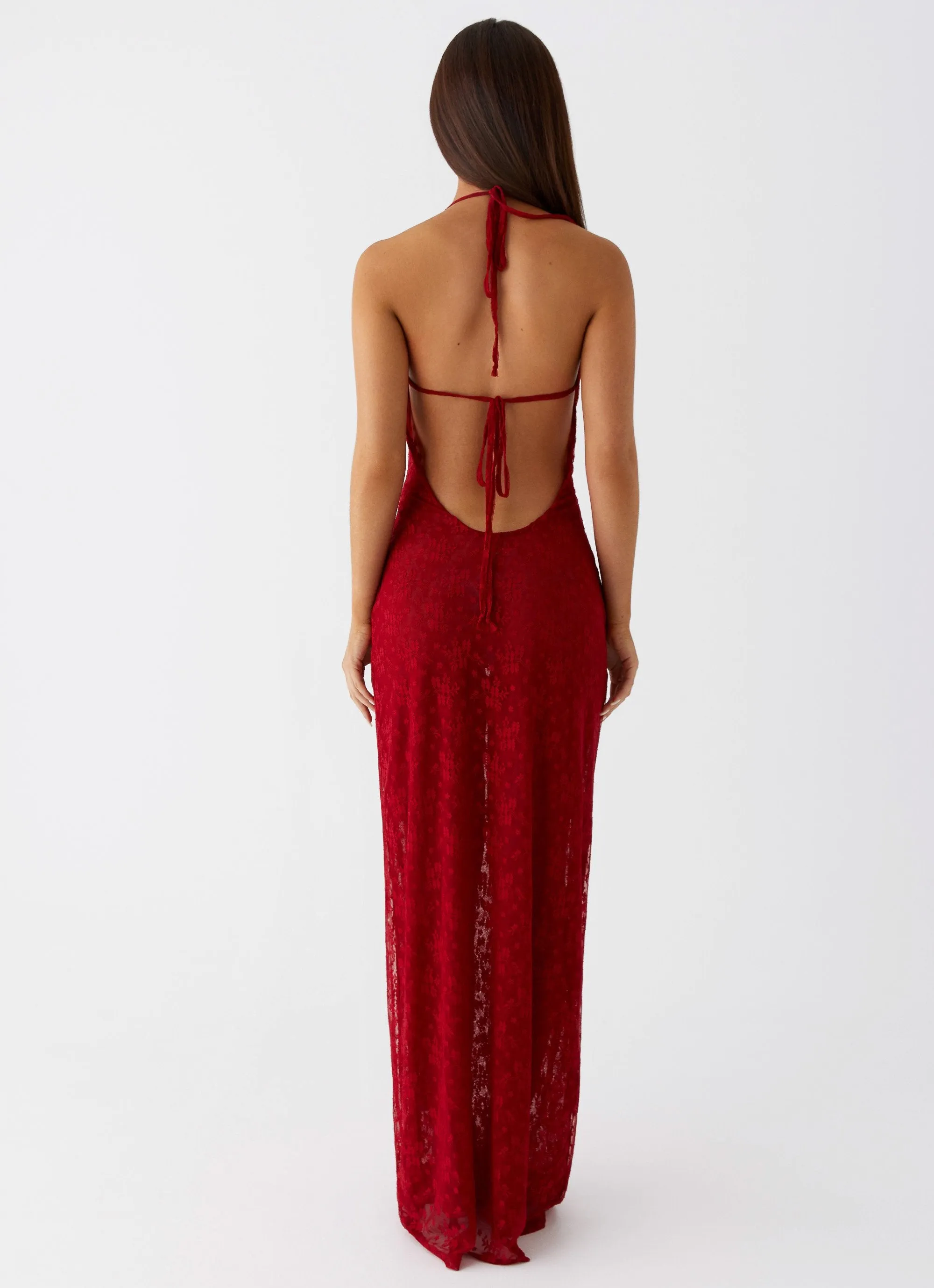 Champagne Coastline Maxi Dress - Dark Red Unisex wear Budget Friendly
