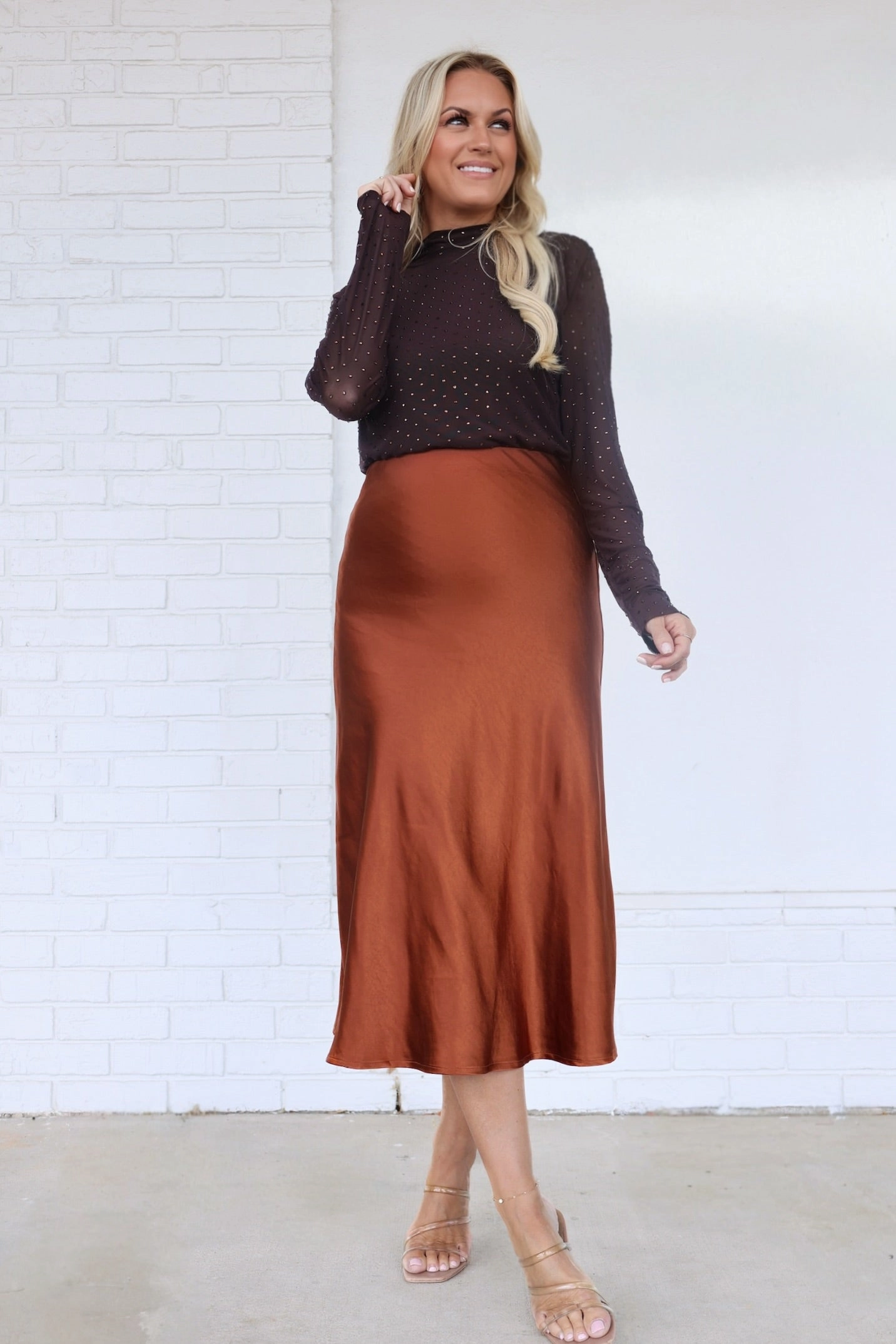 AntiPilling Lincoln Satin Skirt