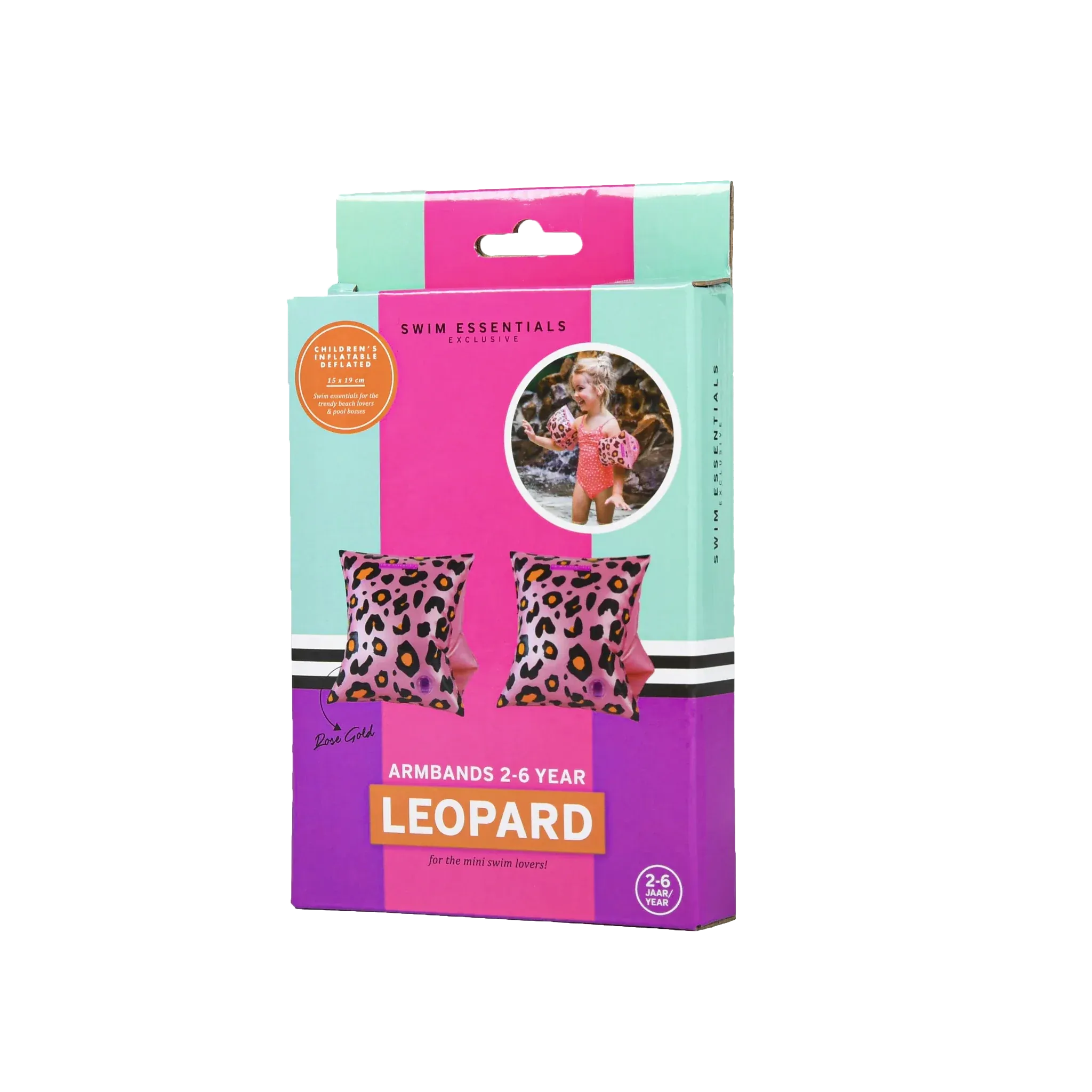 Rose Gold Leopard Inflatable Armbands- 2-6 years
