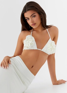 Rosette Brallete - Ivory Flawless Waistband Fit Tasteful Detail