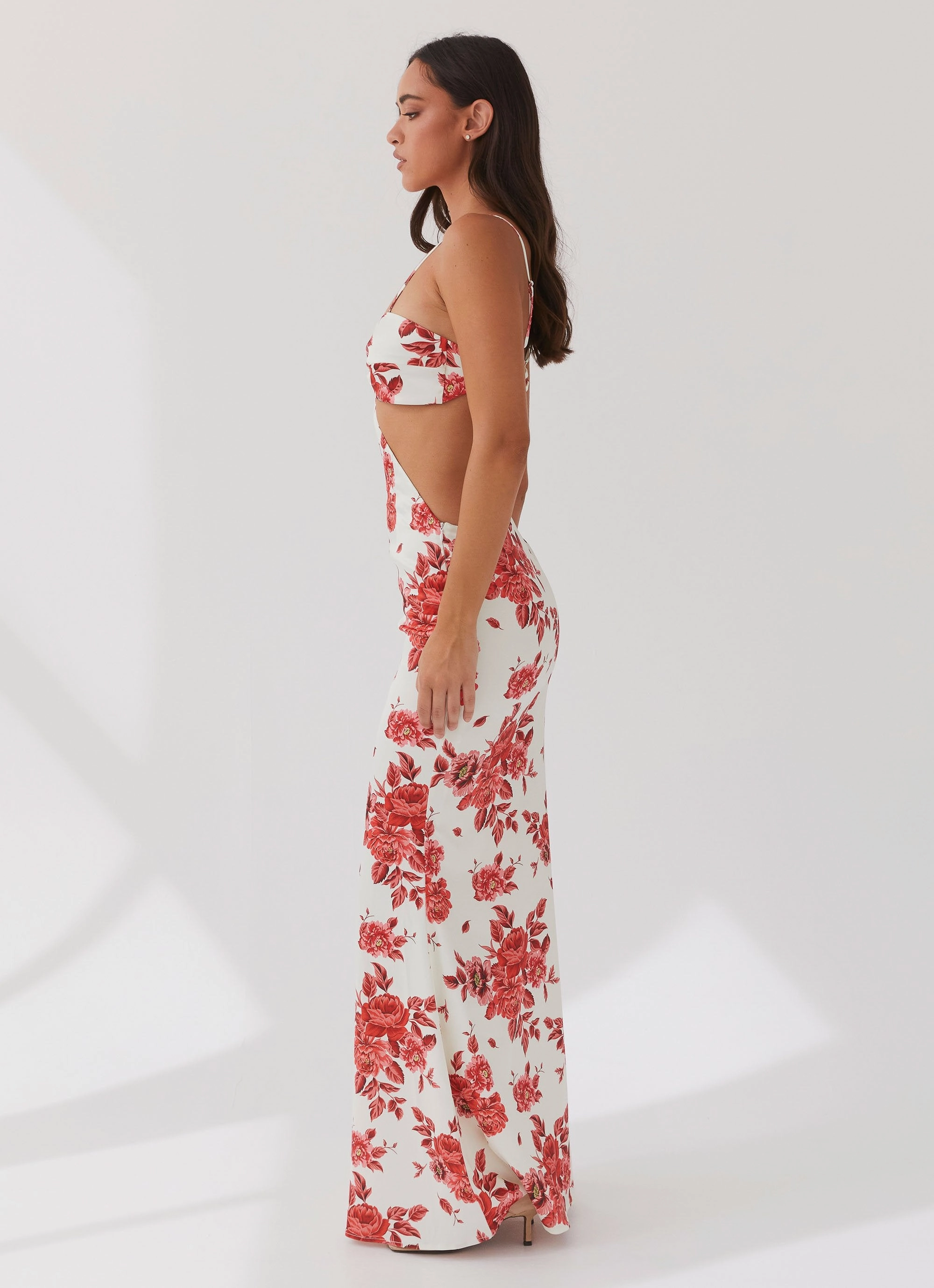 Rosie Satin Maxi Dress - Rosa Floria Grace Glow Go To Wear
