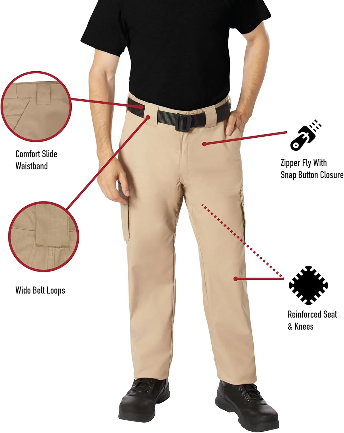 Rothco Tactical Deployment Pant – Rip-Stop Cargo Pants with Stain & Water-Resistant Fabric and EDC Storage
