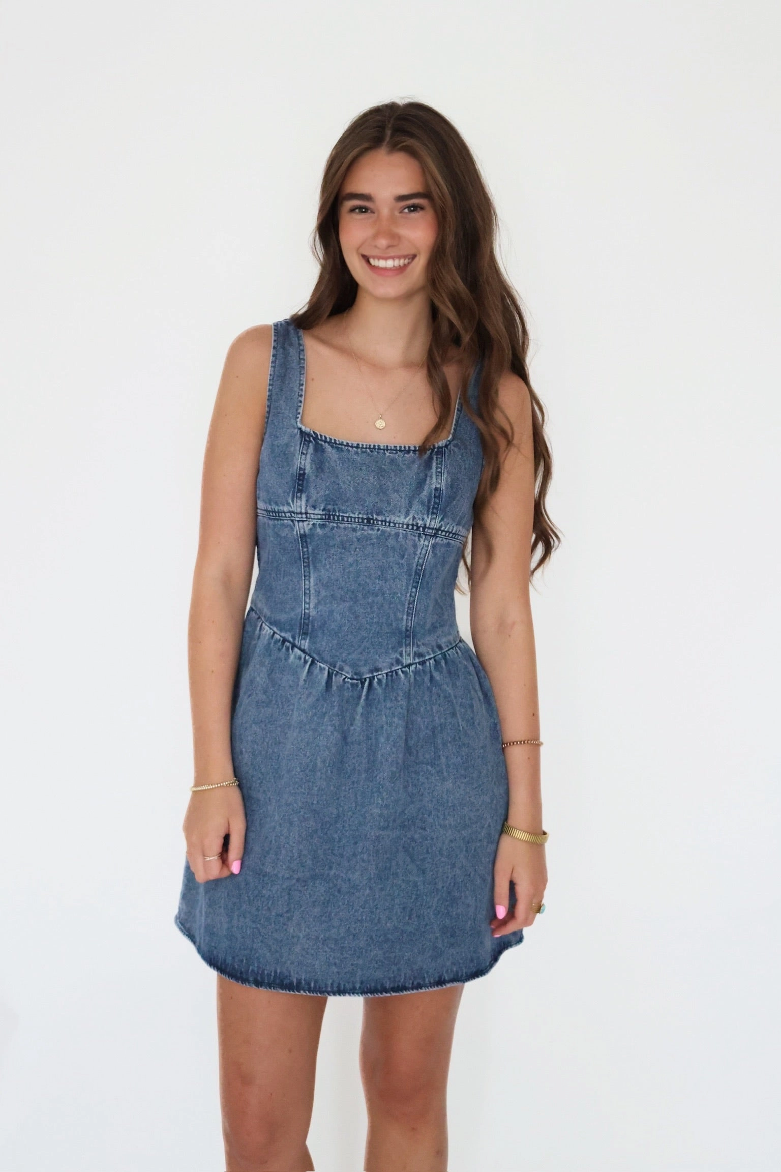 Rowan Denim Dress Antibacterial Fabric StaticResistantFabric