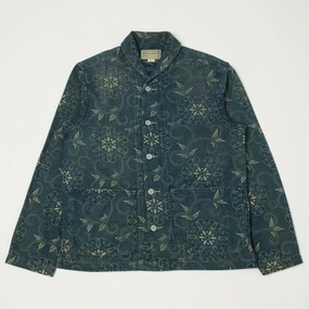 RRL Shawl Collar Overshirt - Indigo Paisley CompactPacking Glove Compatible Cuffs