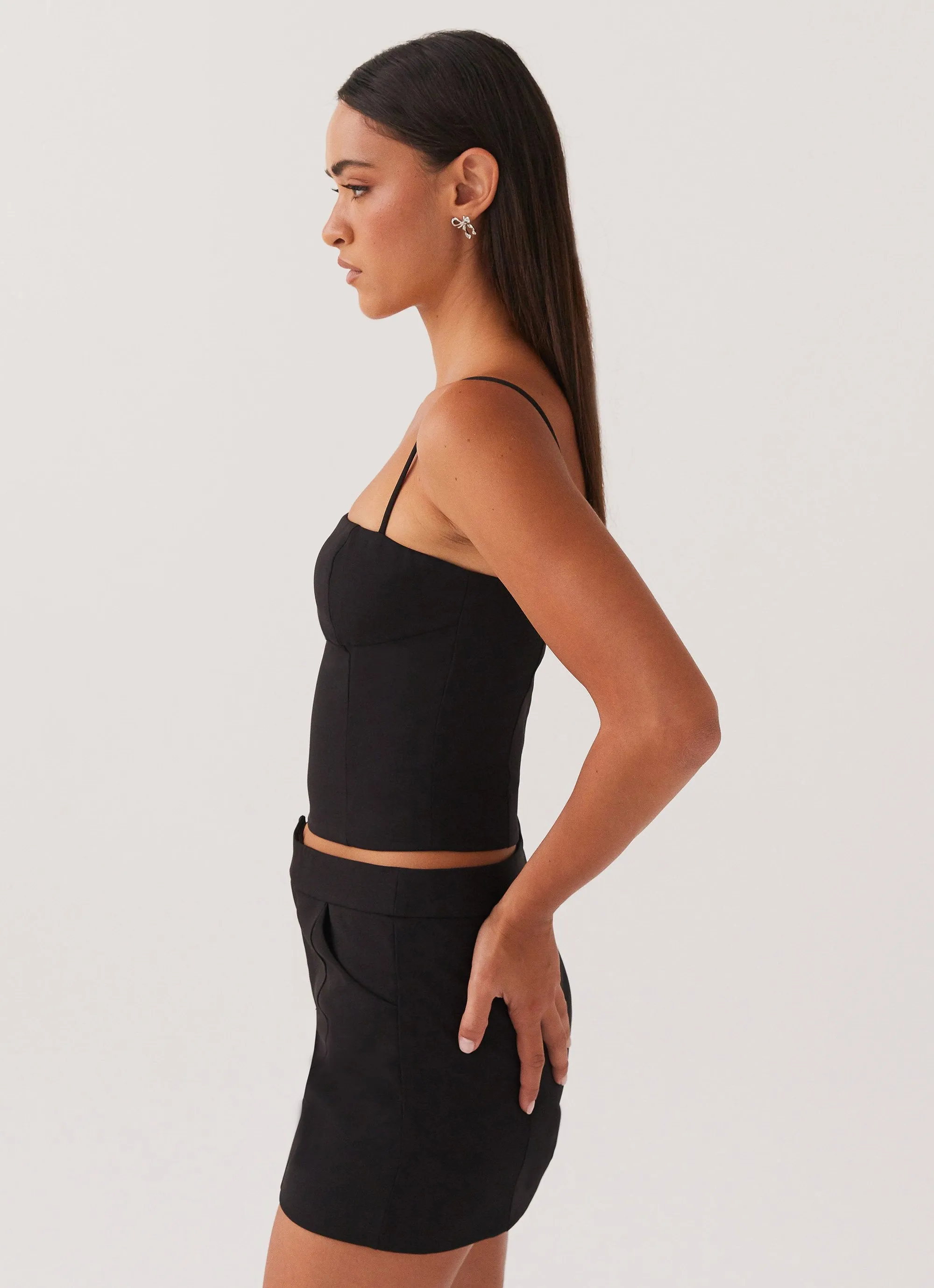 Eliana Suit Mini Skirt - Black Creative Look