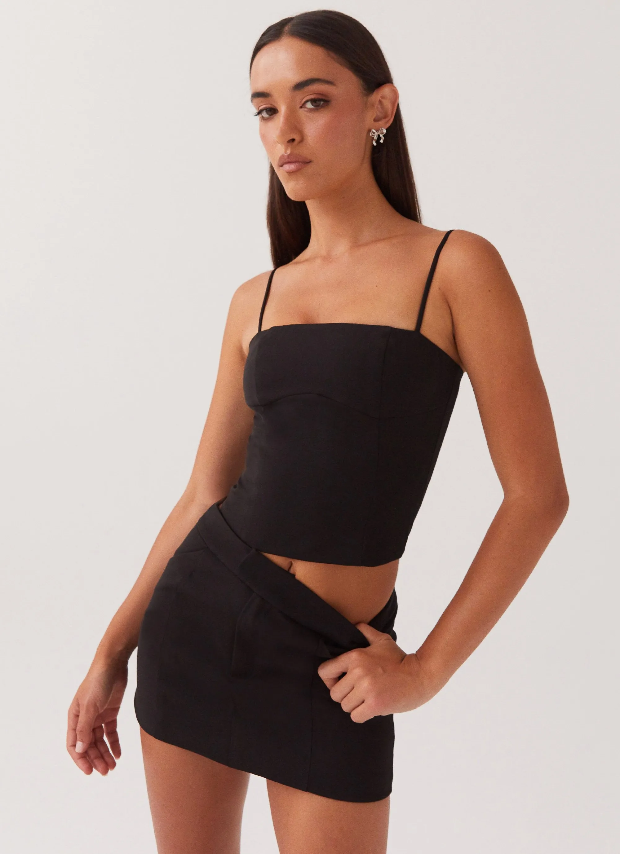 Simple Comfort Eliana Suit Mini Skirt - Black