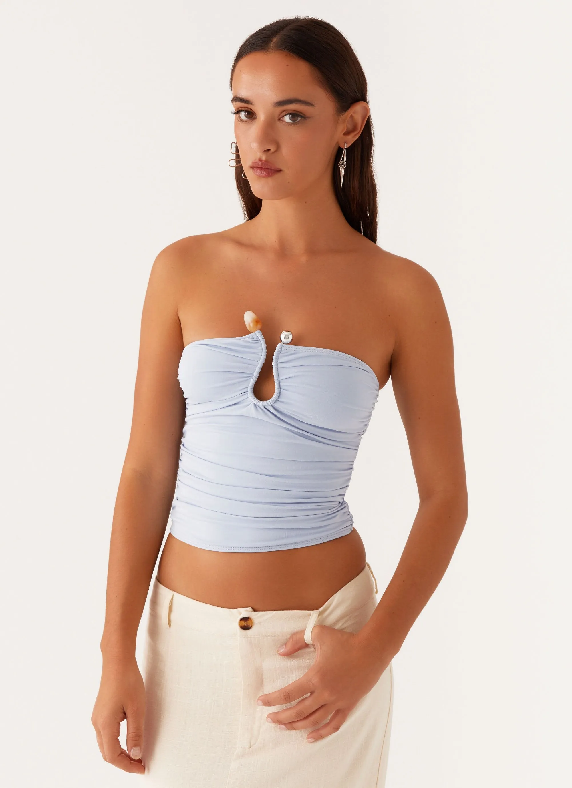 Rudy Tube Top - Blue Moisture Wicking Technology Bamboo Fiber Fabric