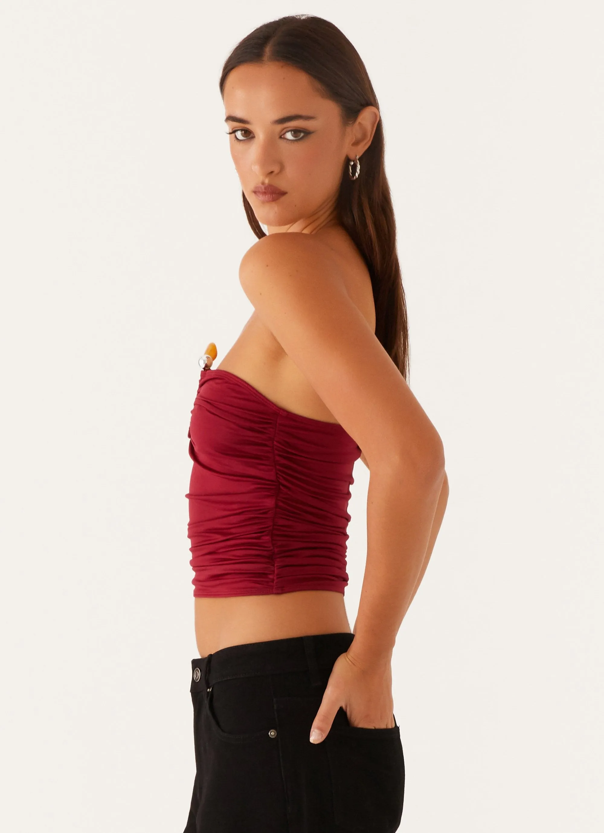 Bonded Seam Technique Rudy Tube Top - Maroon