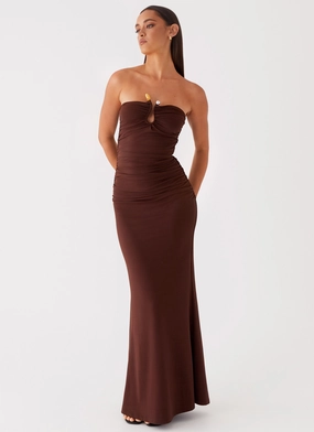 Rudy Maxi Dress - Brown Easy Layering Piece