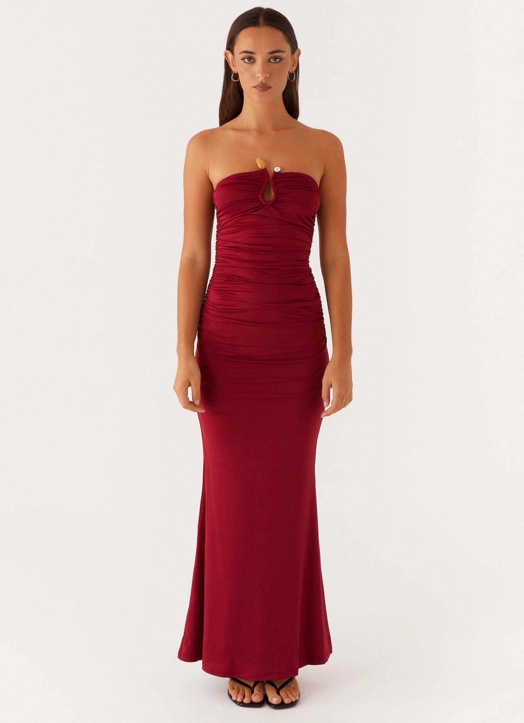 Rudy Maxi Dress - Maroon Special-Occasion