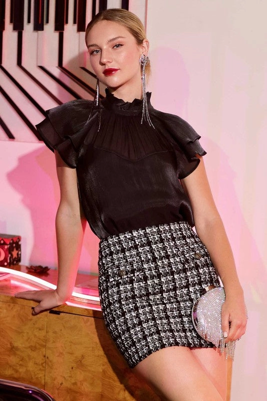 EcoFriendly Dye Rue Ruffle Top (FINIAL SALE)